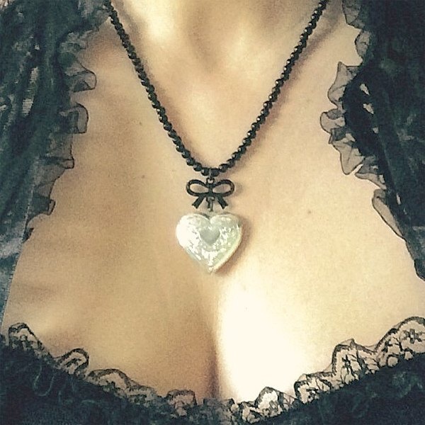 The Secret In My Heart  Romantic gothic necklace