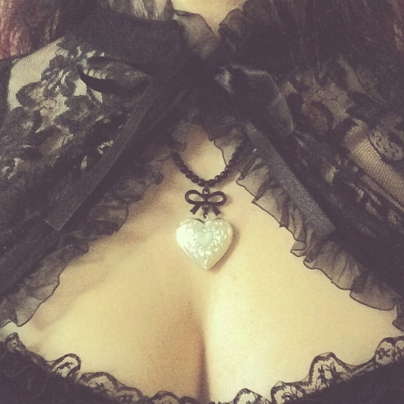 The Secret In My Heart  Romantic gothic necklace