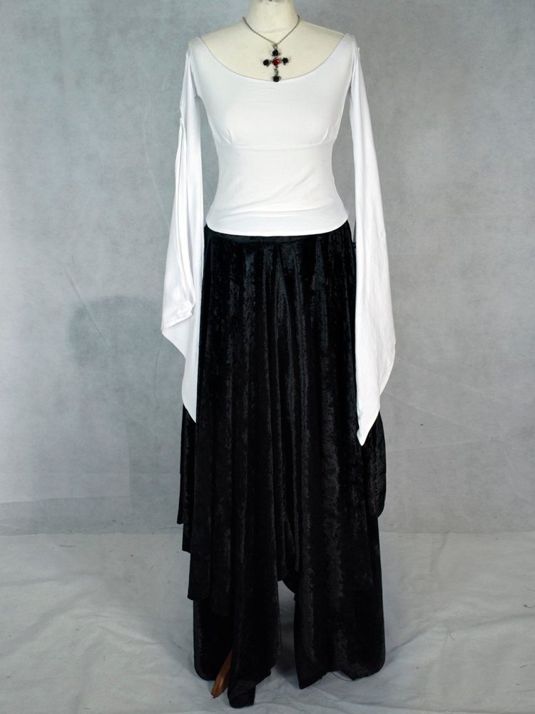 Wings of a Butterfly Top - Cotton Lycra Slit Sleeve Witchy Top by Moonmaiden Gothic Clothing