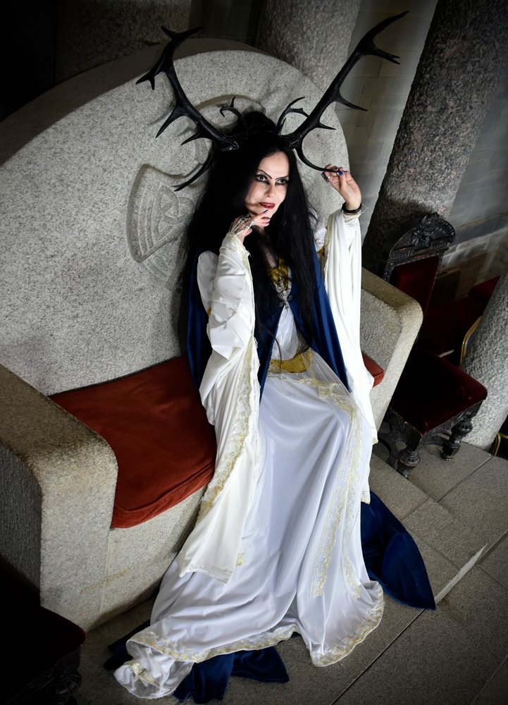 Galadriel Cloak - Steamed Velvet medieval cosplay cloak by Moonmaiden Gothic Clothing