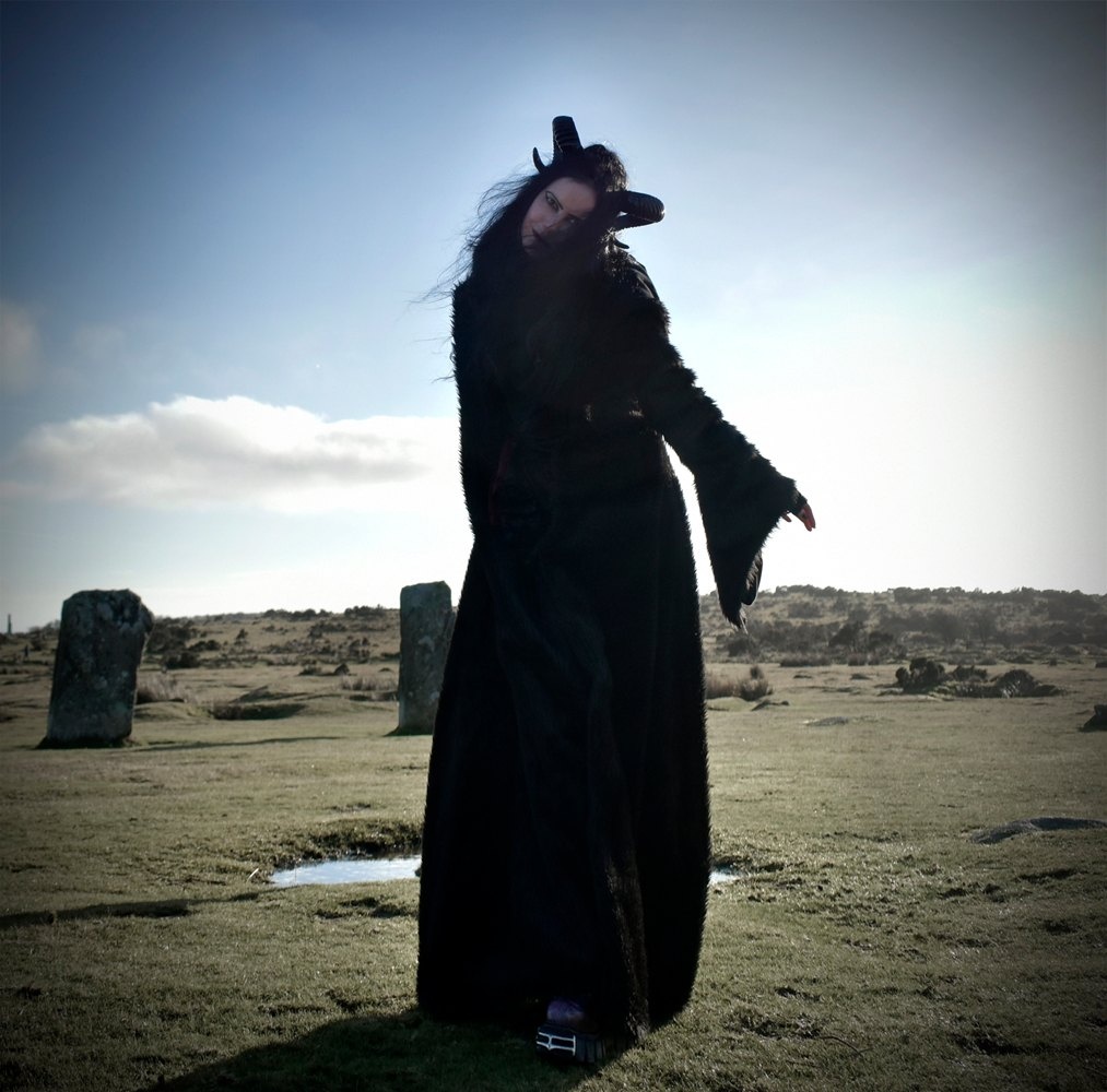 Furrywydan II Coat - faux fur goth witch coat by Moonmaiden Gothic Clothing