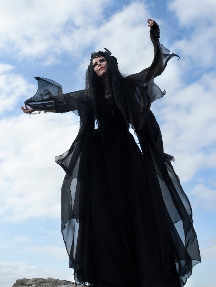 Ravenlily Gown - steampunk witch Lily Munster Gown by Moonmaiden Gothic Clothing