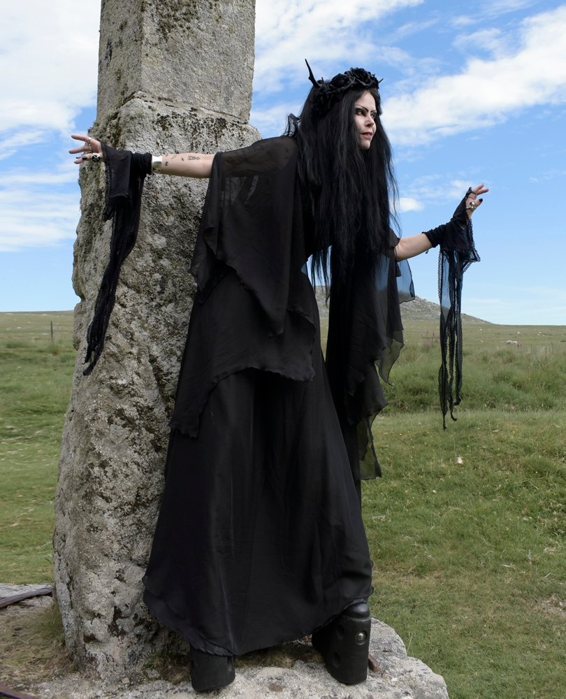 Ravenlily Gown - steampunk witch Lily Munster Gown by Moonmaiden Gothic Clothing