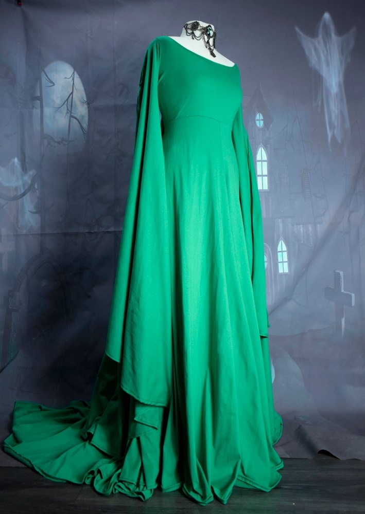 Custom Fae of the Falls Gown - Jade Green