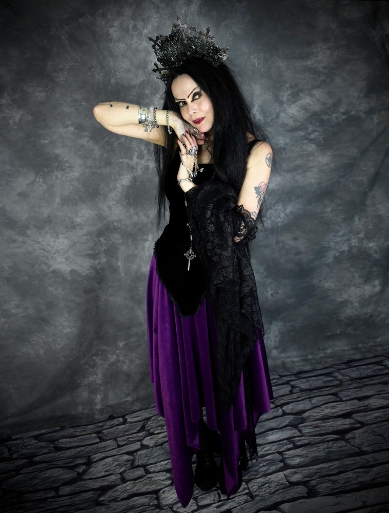 Moonshadow Elvenwitch Skirt - Steamed Velvet witchy elven skirt by Moonmaiden Gothic Clothing