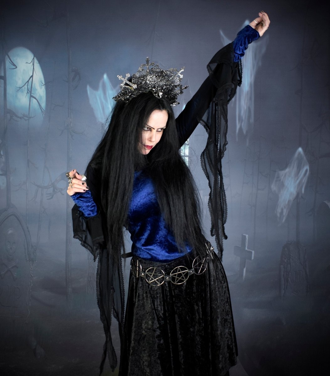 Haunted Enchantress Bolero - Mesh, Velvet and Lace spooky witchy bolero by Moonmaiden Gothic Clothing