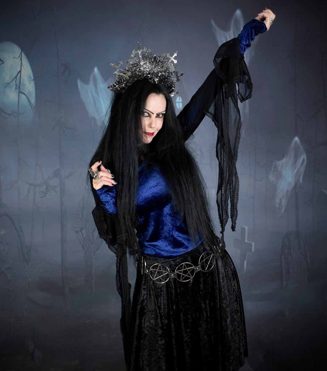 Haunted Enchantress Bolero - Mesh, Velvet and Lace spooky witchy bolero by Moonmaiden Gothic Clothing