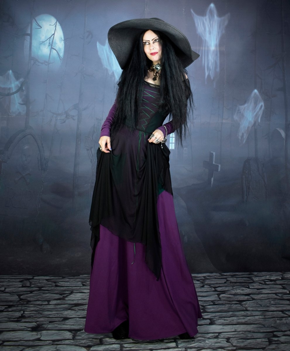 Spooffeewitch Overdress - sheer mesh gothic witchy over dress by Moonmaiden Gothic Clothing