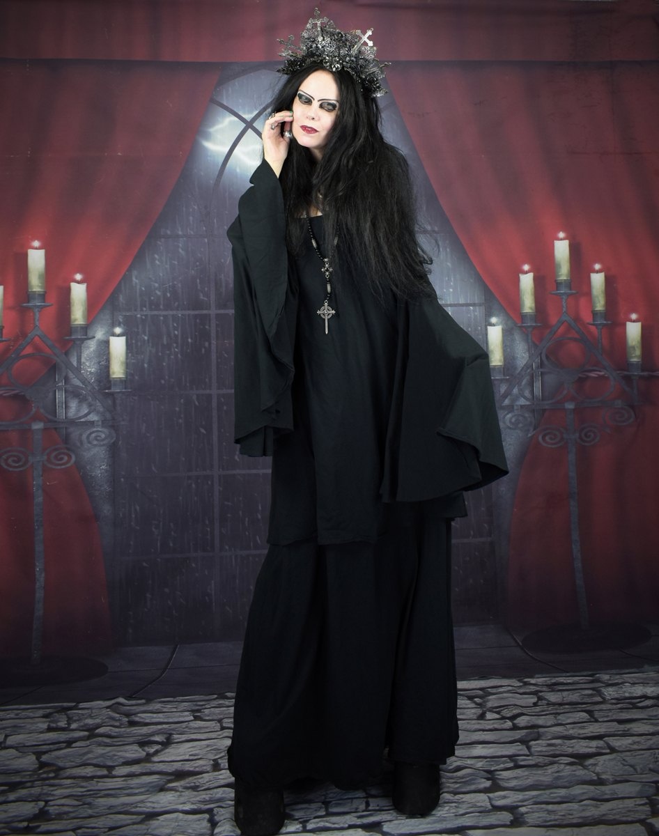 Robe de Meurte Craft Dress - Nancy Downs inspired witchy cotton dress by Moonmaiden Gothic Clothing