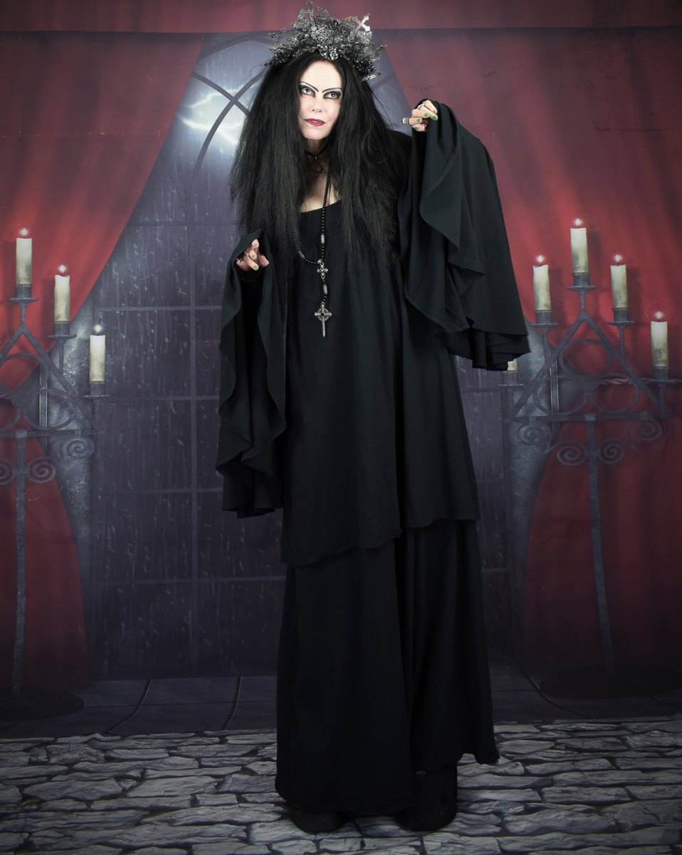 Robe de Meurte Craft Dress - Nancy Downs inspired witchy cotton dress by Moonmaiden Gothic Clothing