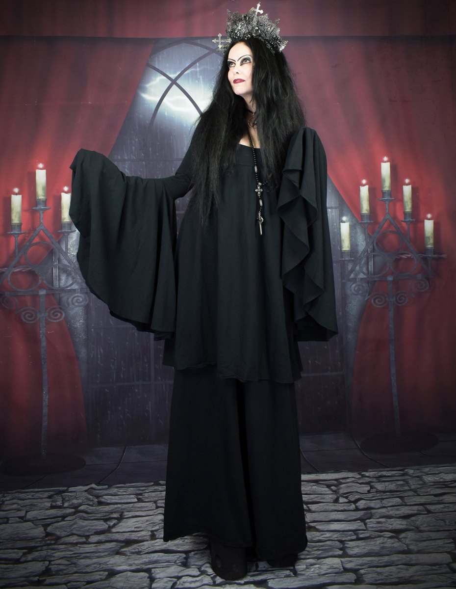 Robe de Meurte Craft Dress - Nancy Downs inspired witchy cotton dress by Moonmaiden Gothic Clothing