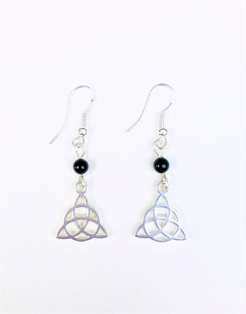 My Beautiful Gothic Celtic Knot and Black Onyx Earrings