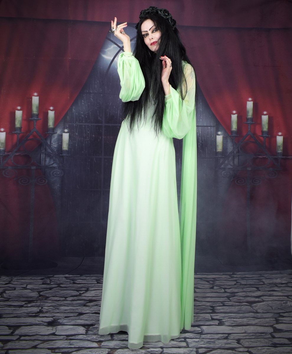 Elvira Blithe Spirit Gown - Elvira Condomine cosplay dress by Moonmaiden Gothic Clothing
