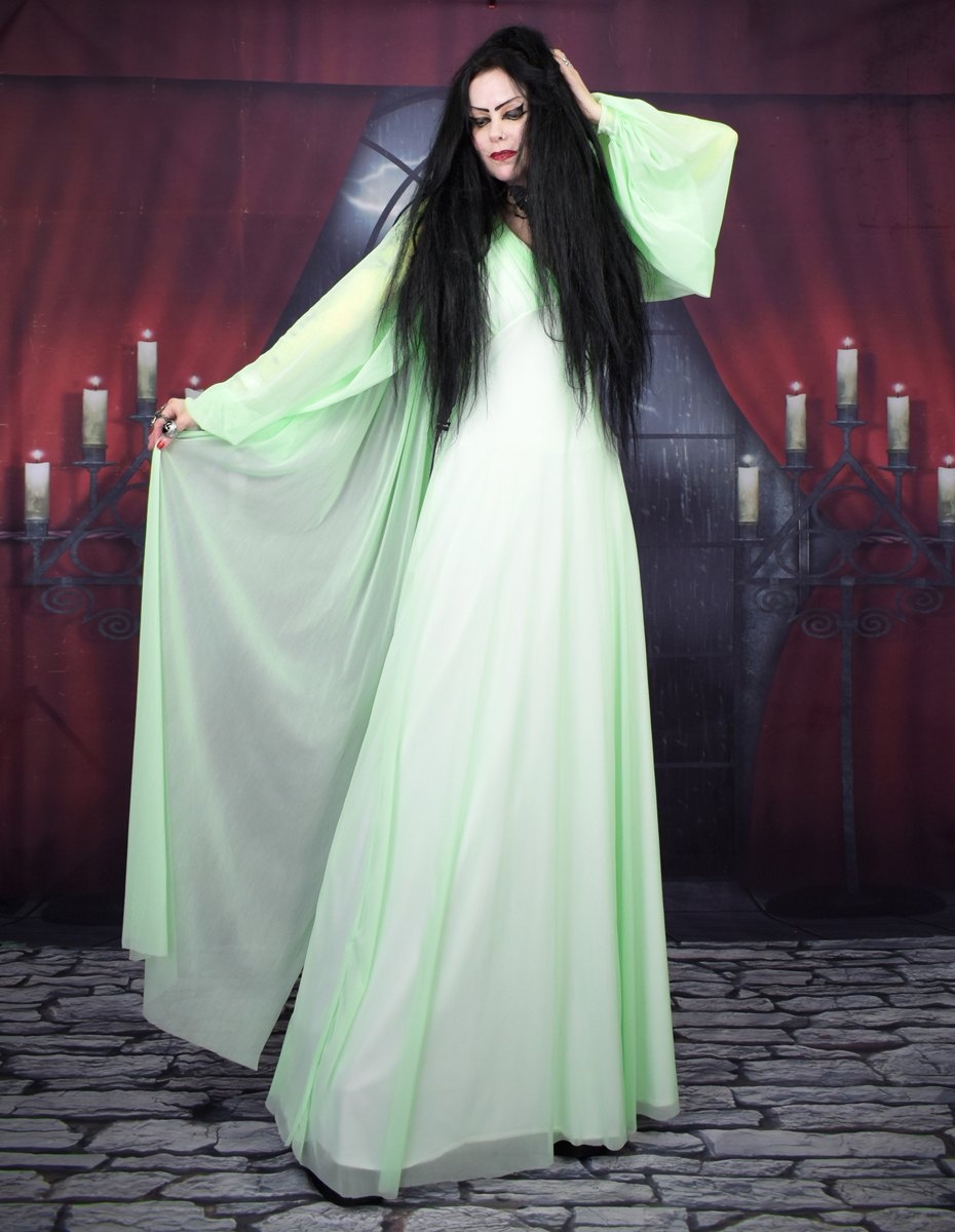 Elvira Blithe Spirit Gown - Elvira Condomine cosplay dress by Moonmaiden Gothic Clothing