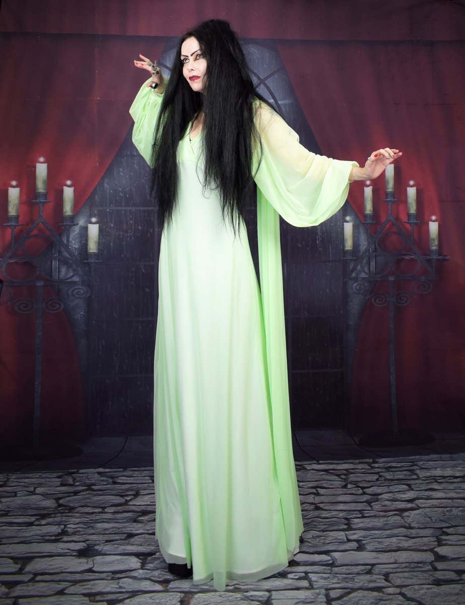Elvira Blithe Spirit Gown - Elvira Condomine cosplay dress by Moonmaiden Gothic Clothing