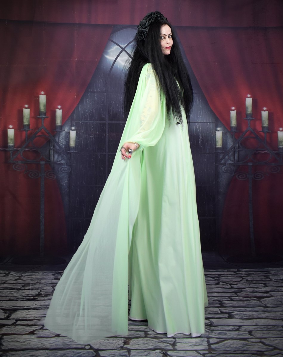 Elvira Blithe Spirit Gown - Elvira Condomine cosplay dress by Moonmaiden Gothic Clothing