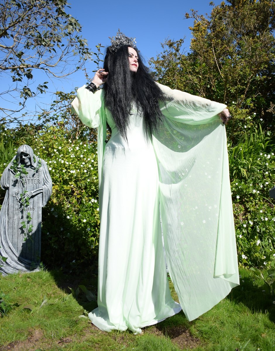 Elvira Blithe Spirit Gown - Elvira Condomine cosplay dress by Moonmaiden Gothic Clothing