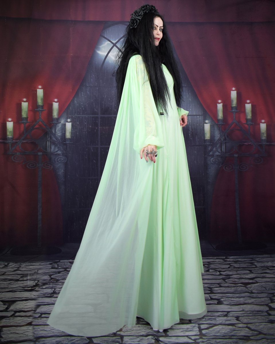 Elvira Blithe Spirit Gown - Elvira Condomine cosplay dress by Moonmaiden Gothic Clothing