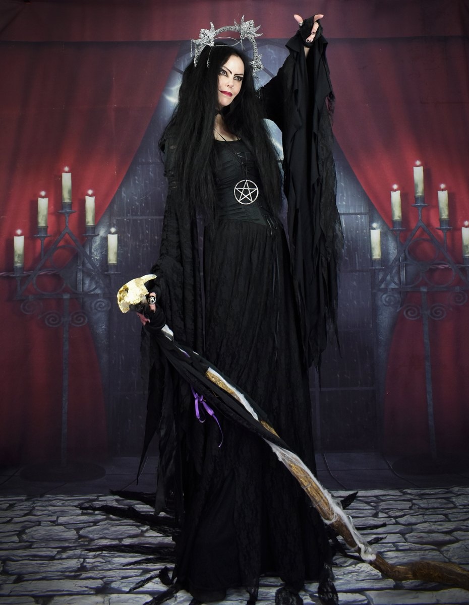 The Nirnaeth Lamentation Gown - cotton and raggedy lace witchy elven dress by Moonmaiden Gothic Clothing