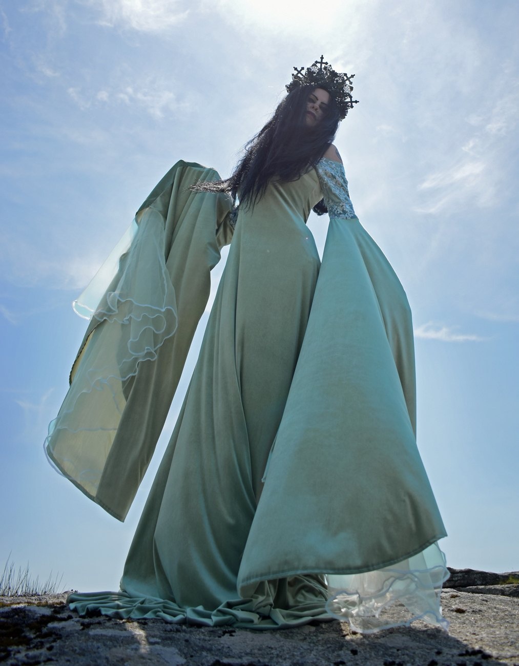 Arwen Undomiel Coronation Gown - Lord of the RIngs cosplay elven costume by Moonmaiden Gothic Clothing