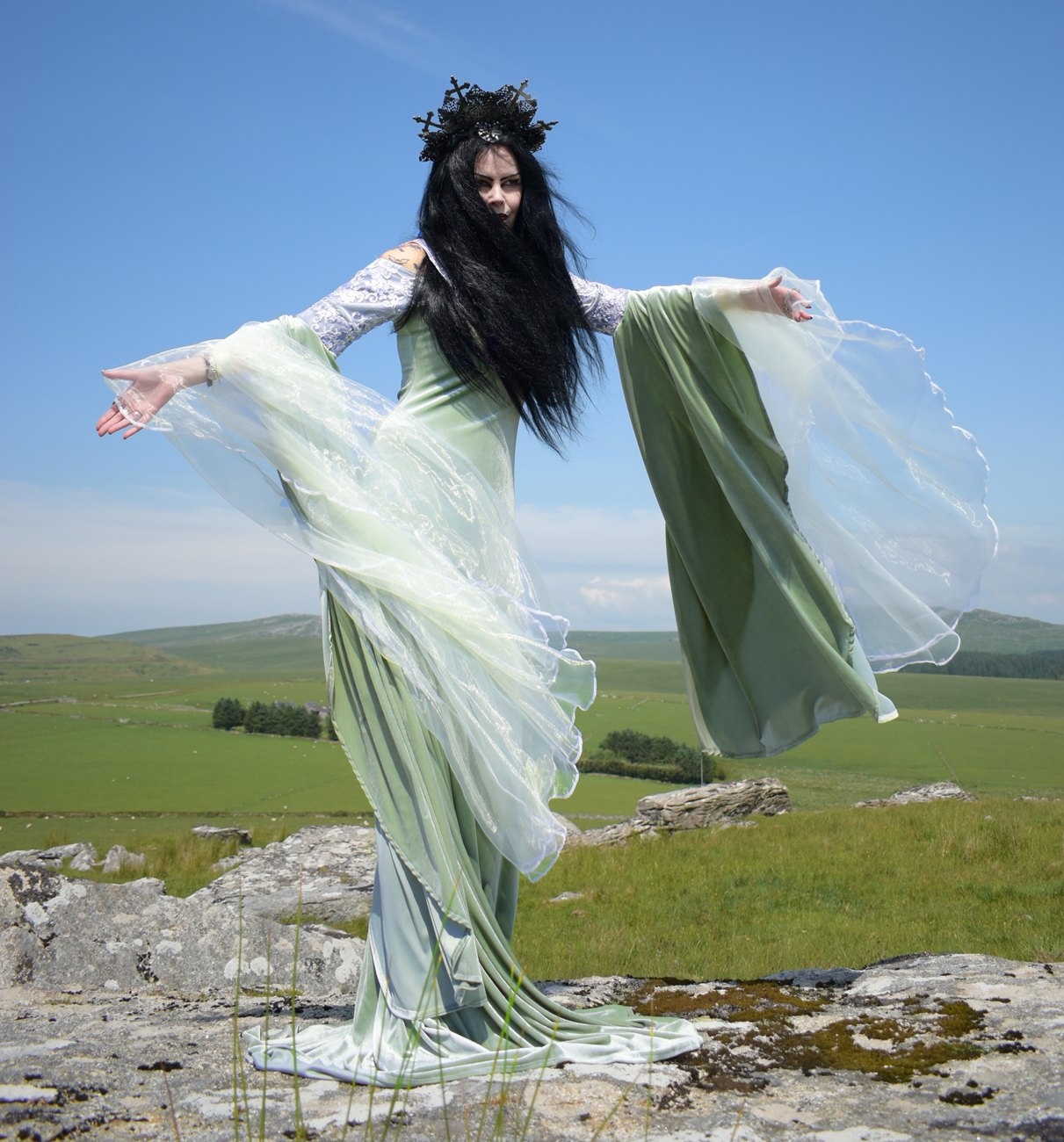 Arwen Undomiel Coronation Gown - Lord of the RIngs cosplay elven costume by Moonmaiden Gothic Clothing