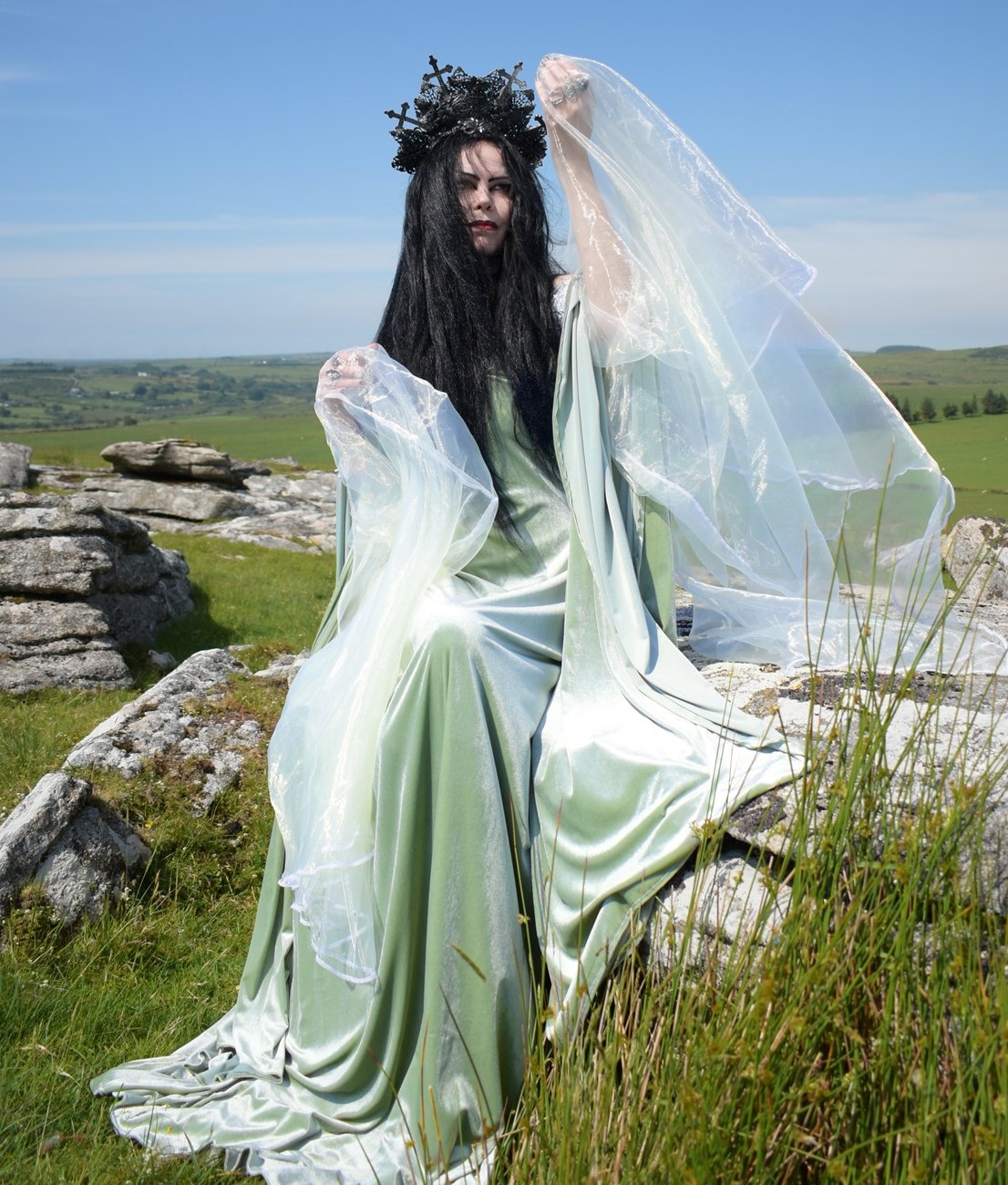 Arwen Undomiel Coronation Gown - Lord of the RIngs cosplay elven costume by Moonmaiden Gothic Clothing