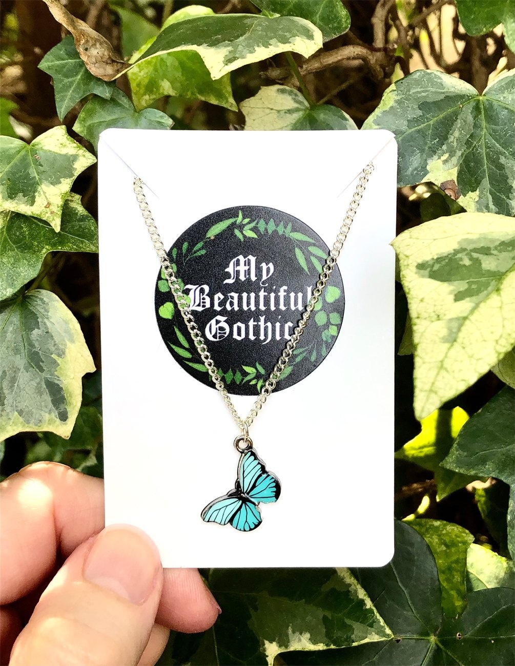 My Beautiful Gothic Handmade Butterfly Necklace