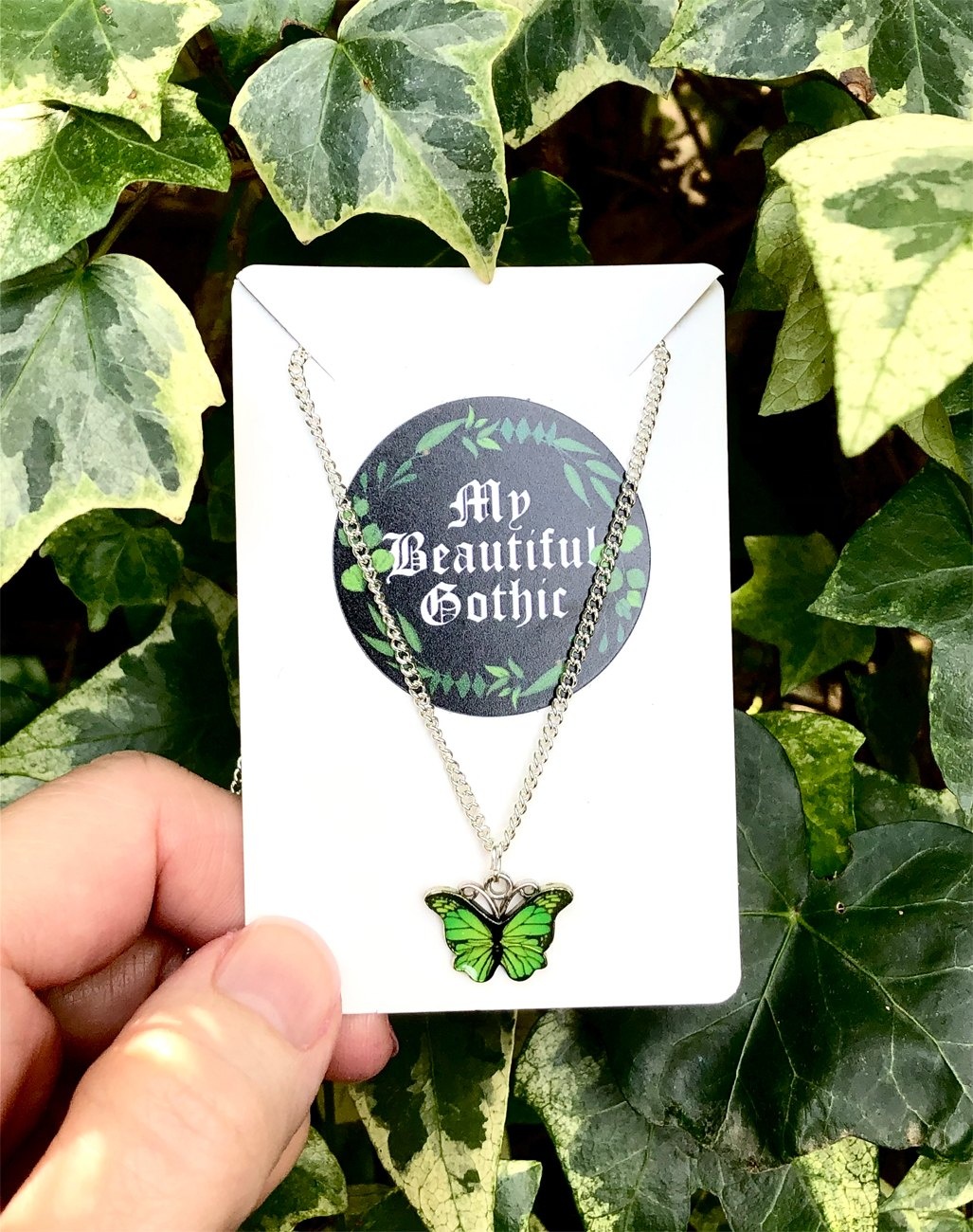 My Beautiful Gothic Handmade Butterfly Necklace