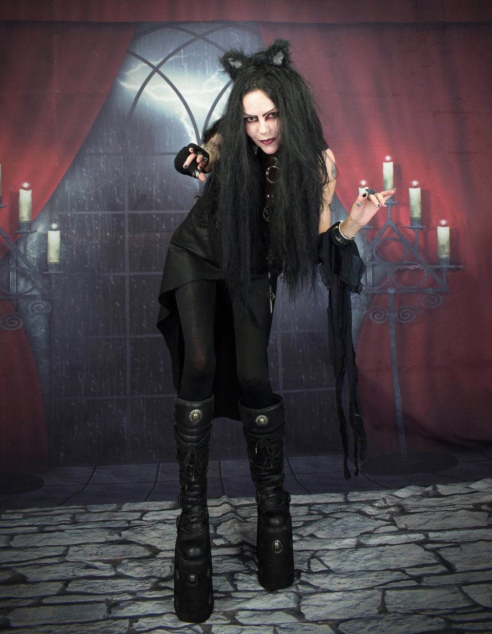 Howling Minidress - Marsha Quist Howling Cosplay Mini Dress by Moonmaiden Gothic Clothing