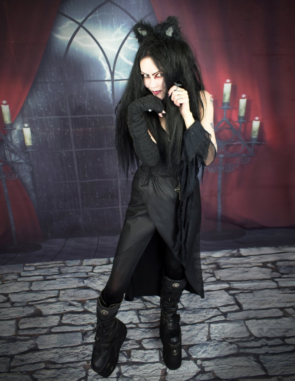 Howling Minidress - Marsha Quist Howling Cosplay Mini Dress by Moonmaiden Gothic Clothing