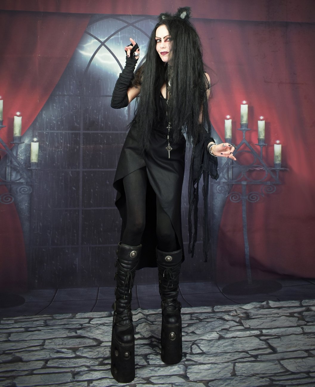 Howling Minidress - Marsha Quist Howling Cosplay Mini Dress by Moonmaiden Gothic Clothing