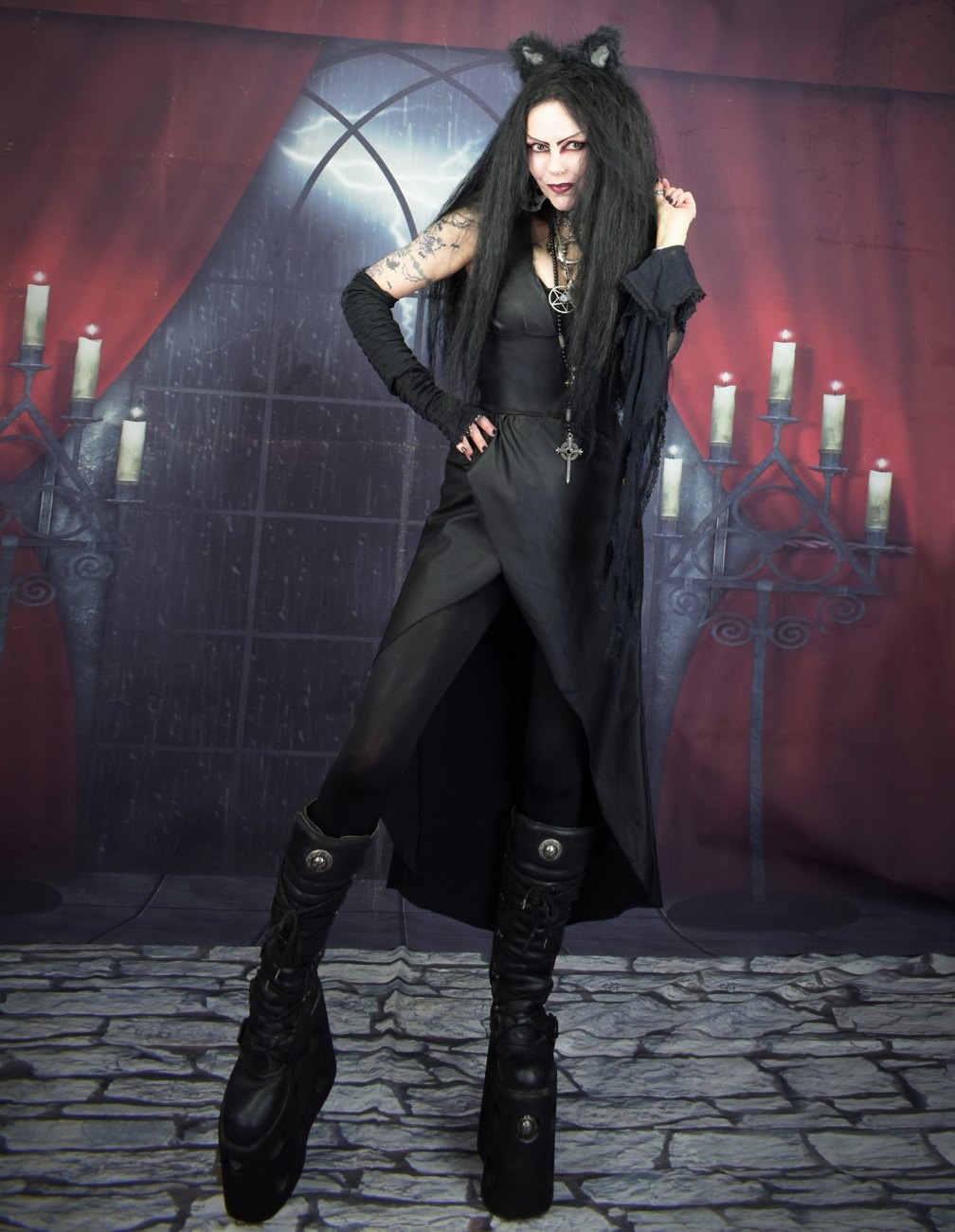 Howling Minidress - Marsha Quist Howling Cosplay Mini Dress by Moonmaiden Gothic Clothing