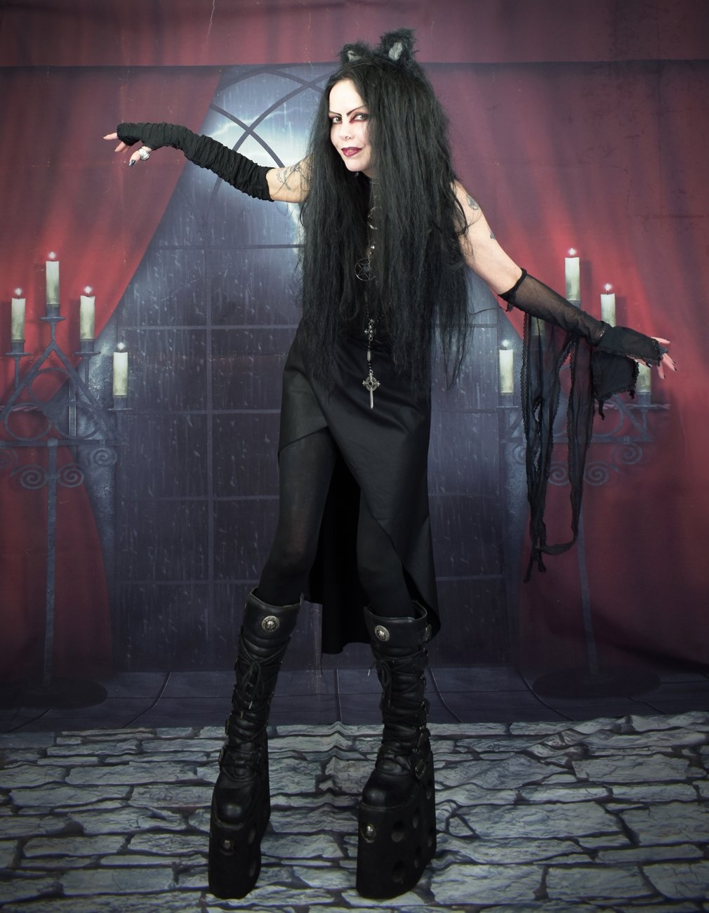 Howling Minidress - Marsha Quist Howling Cosplay Mini Dress by Moonmaiden Gothic Clothing