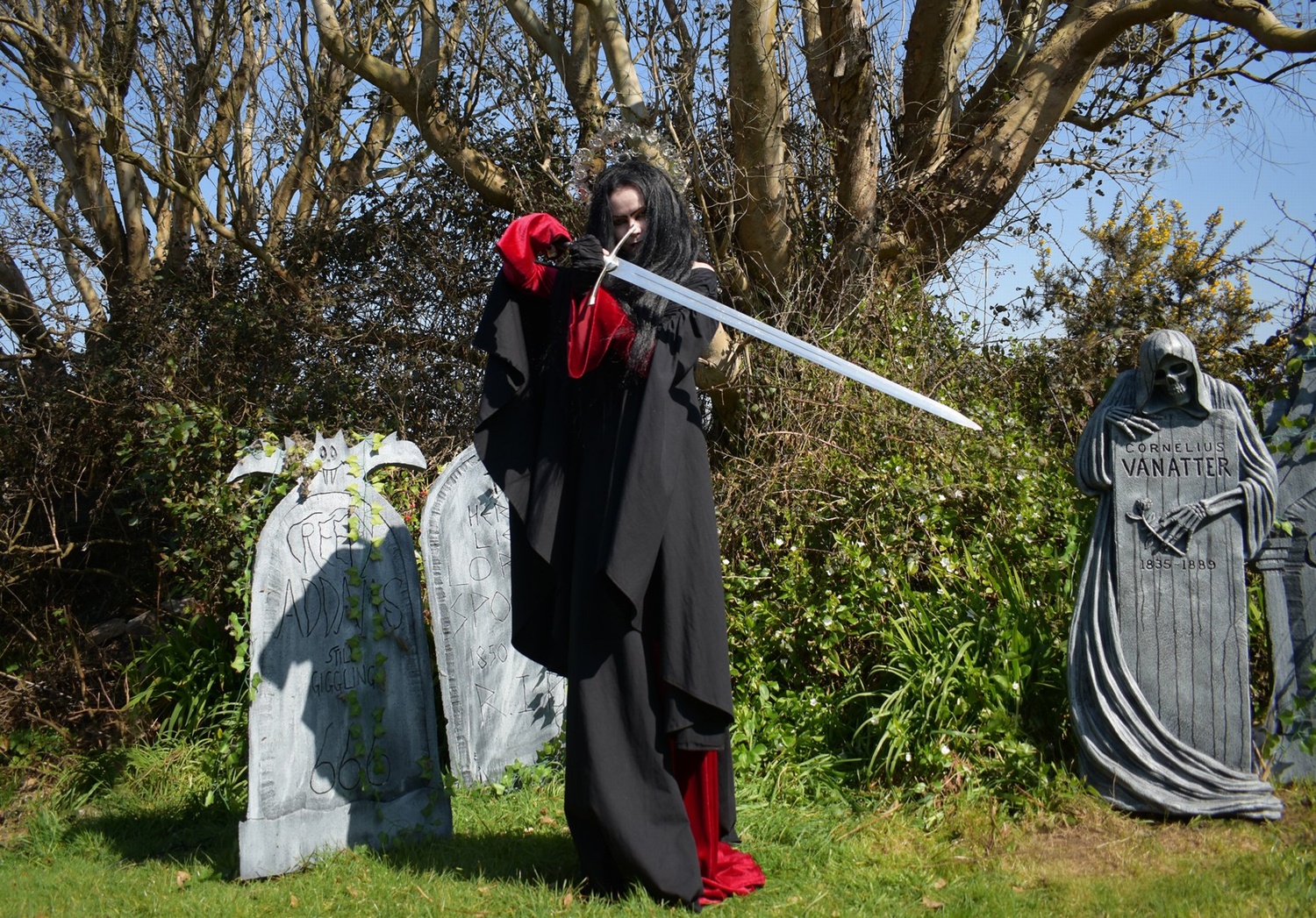 Shieldmaiden Overdress - cotton lycra witchy overdress by Moonmaiden Gothic Clothing