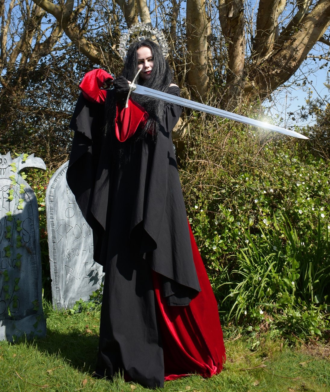 Shieldmaiden Overdress - cotton lycra witchy overdress by Moonmaiden Gothic Clothing