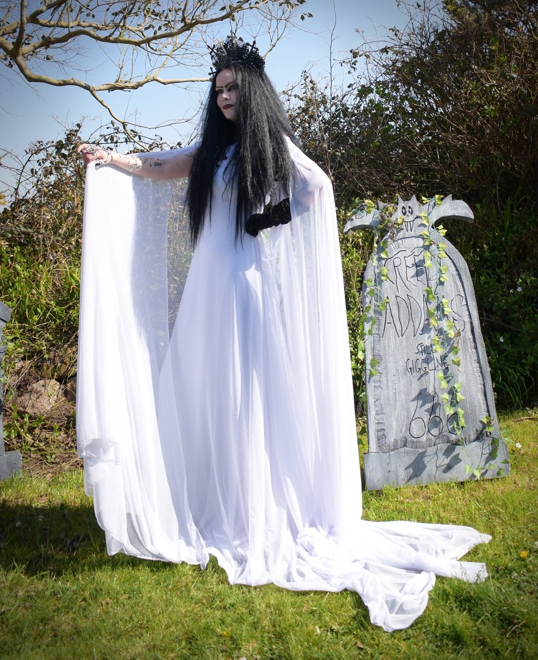 The Galadriel White Council Gown- elven hobbit cosplay dress by Moonmaiden Gothic Clothing