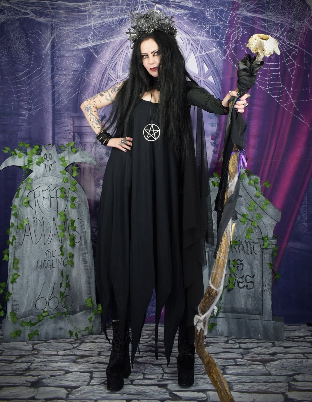 Starwitch Mesh Bolero Duster - floaty witchy shrug by Moonmaiden Gothic Clothing