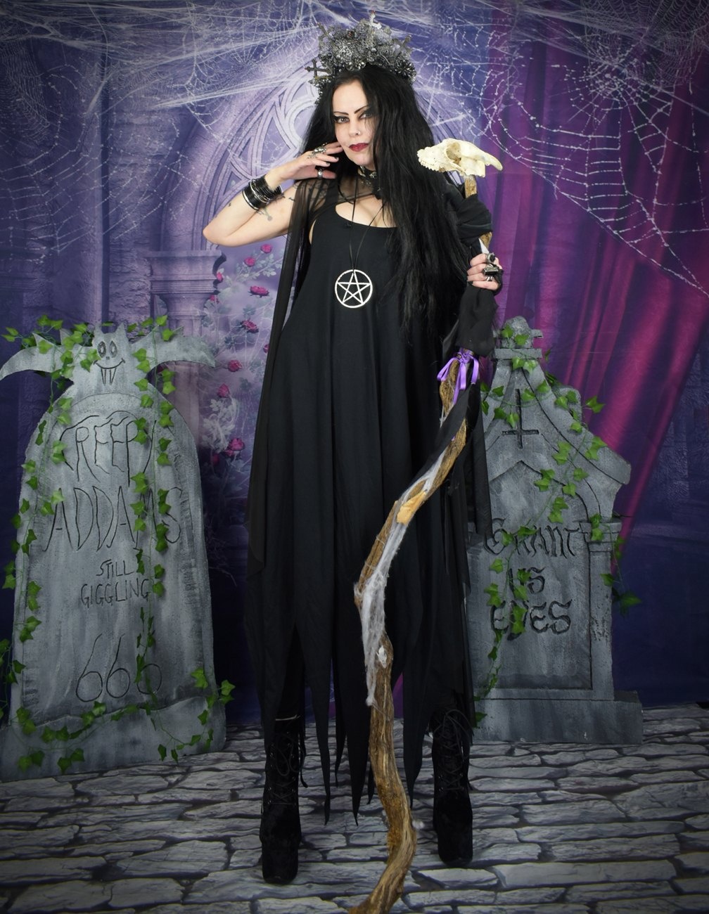 Starwitch Mesh Bolero Duster - floaty witchy shrug by Moonmaiden Gothic Clothing