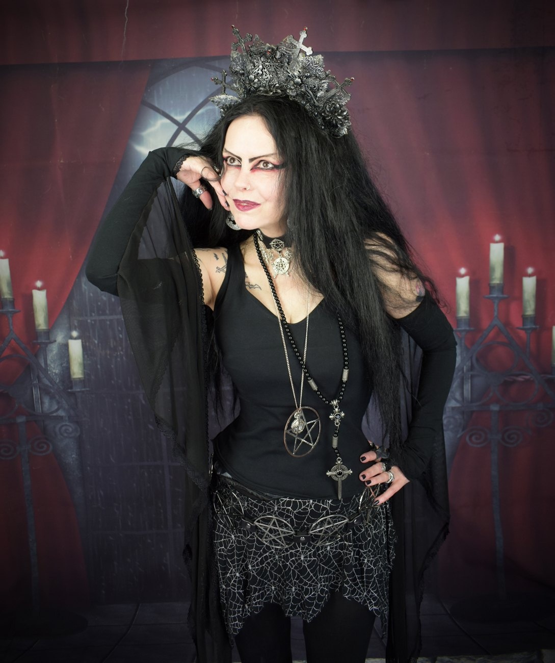 Morrigan Bodice - Cotton Lycra Witchy Top by Moonmaiden Gothic Clothing