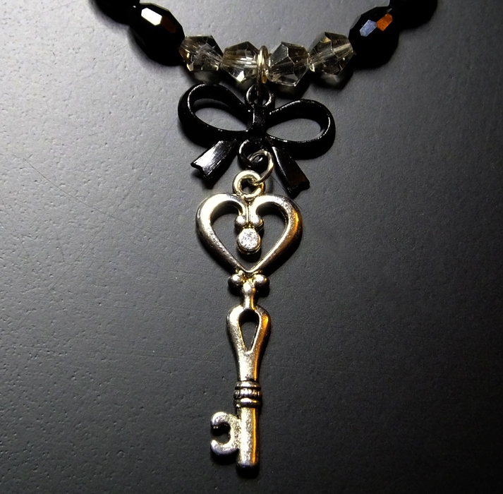 My Beautiful Gothic Key to My Heart adjustable necklace