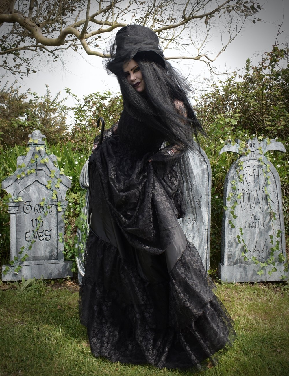 Metallia Bustle Gown - velvet, lace and taffeta steampunk victorian gown by Moonmaiden Gothic Clothing