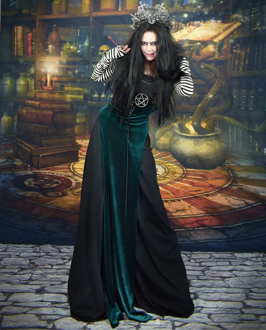Diamanda Overdress - steamed velvet hooded witchy overdress by Moonmaiden Gothic Clothing