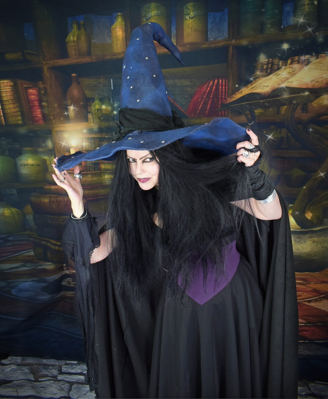 Earthwytch Cloak - fleece witchy goth cloak by Moonmaiden Gothic Clothing