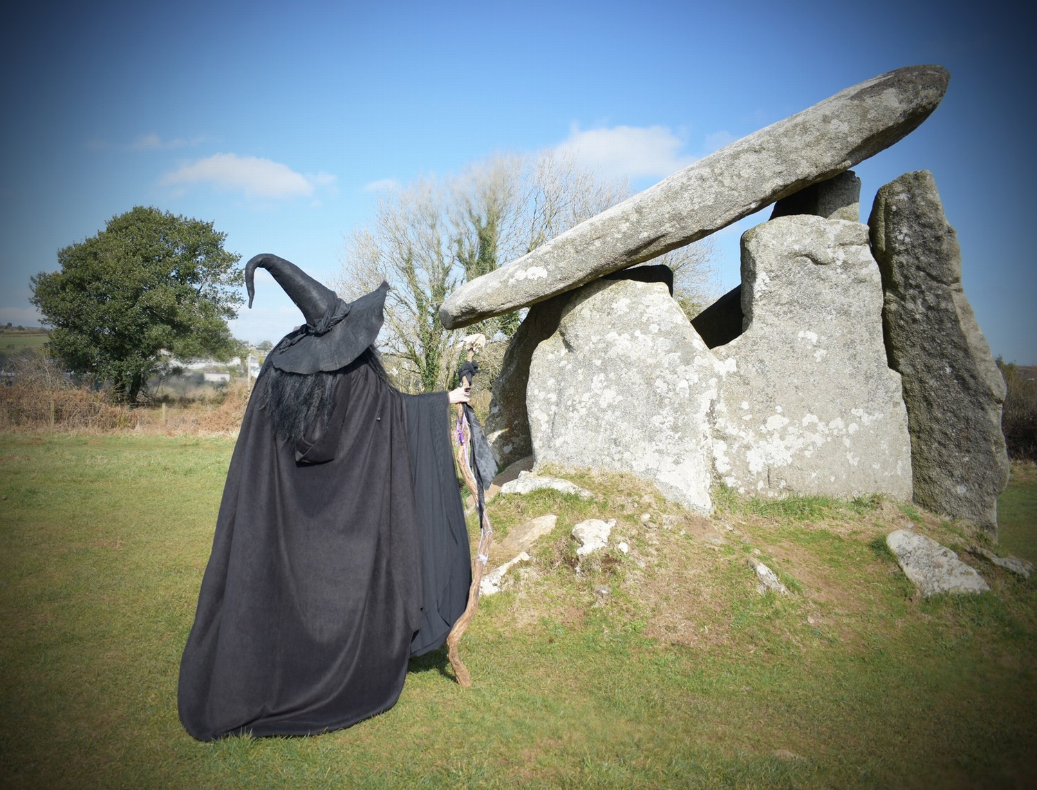 Earthwytch Cloak - fleece witchy goth cloak by Moonmaiden Gothic Clothing