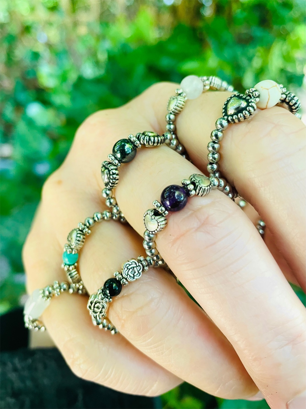 Rainbow Moonstone Ring My Beautiful Gothic