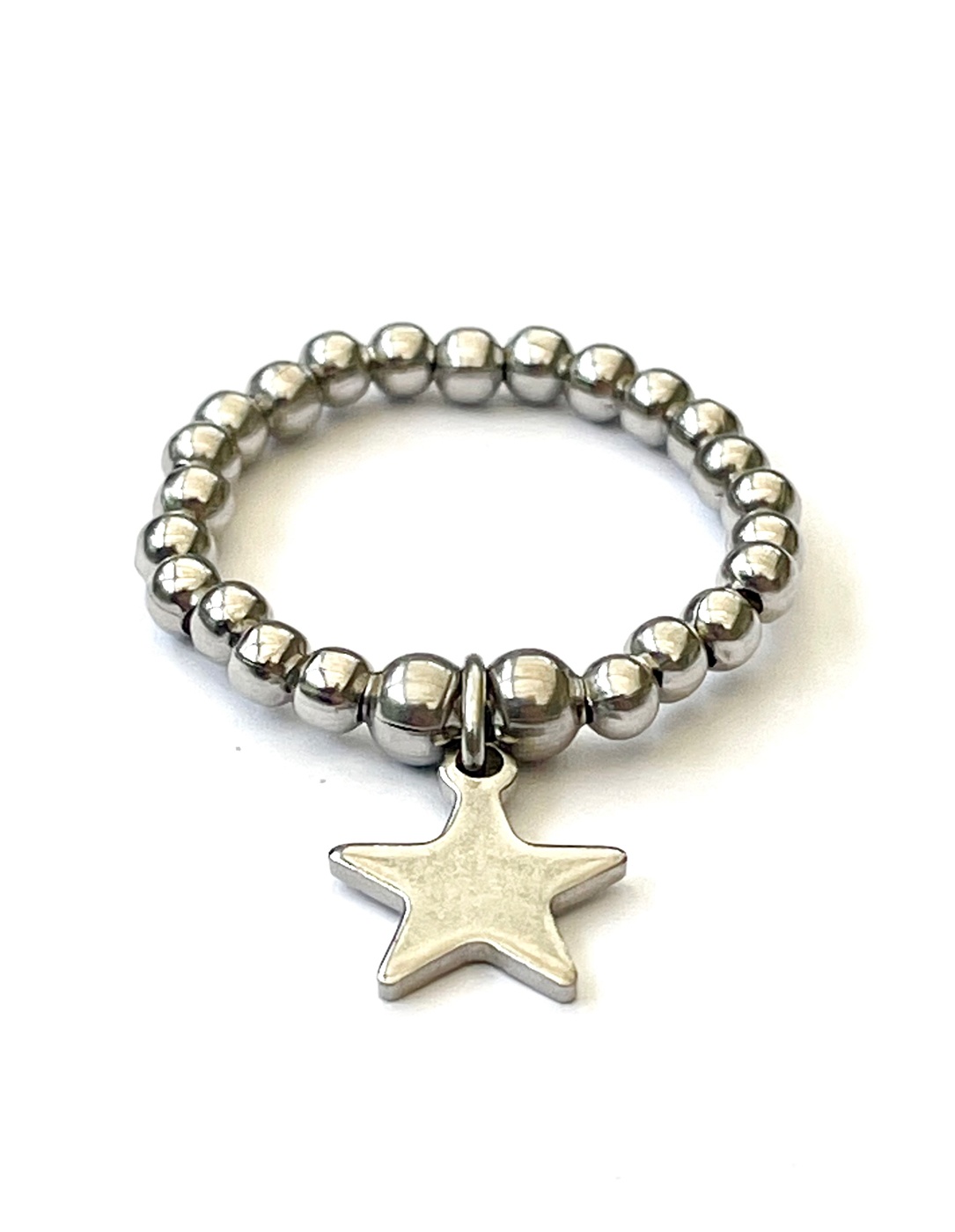 Stainless Steel Star Charm Ring My Beautiful Gothic