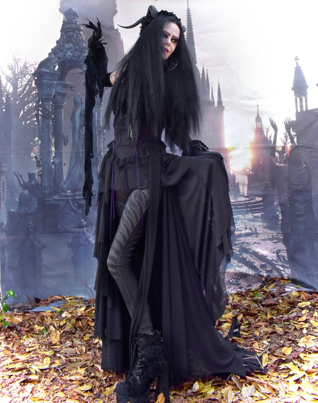 Screamaballerina Ensemble - witchy spooky ballerina goth dress by Moonmaiden Gothic Clothing