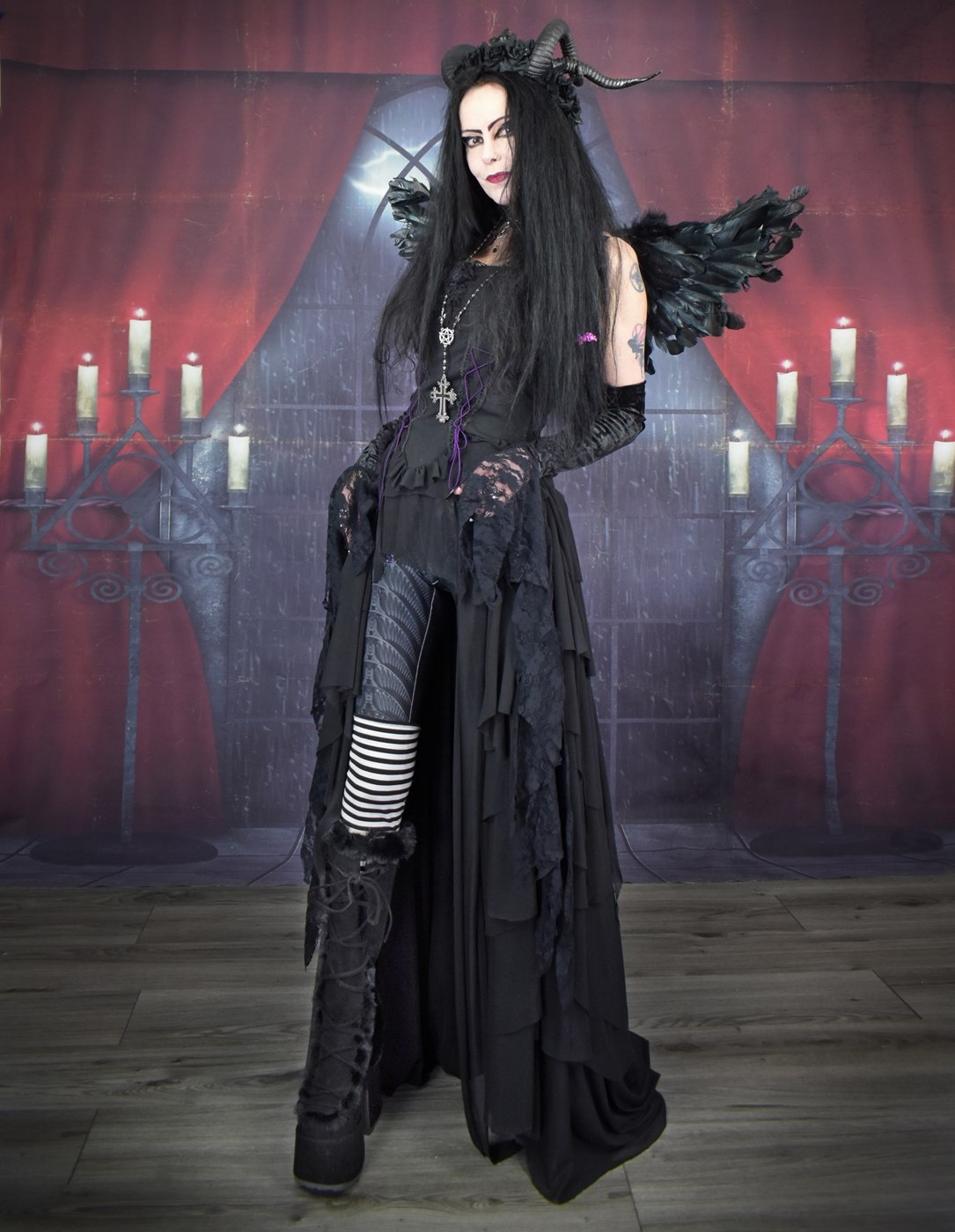 Screamaballerina Ensemble - witchy spooky ballerina goth dress by Moonmaiden Gothic Clothing