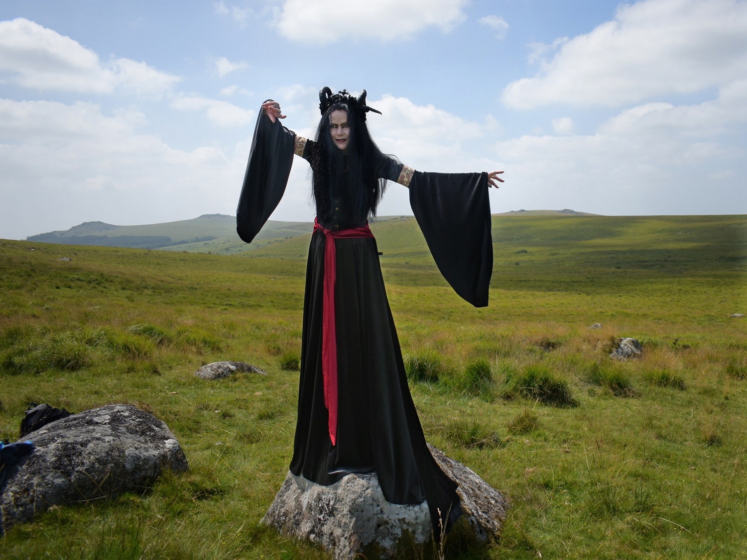 Arwen Mourning Gown - spandex velvet elven Lord of the Rings cosplay dress by Moonmaiden Gothic Clothing