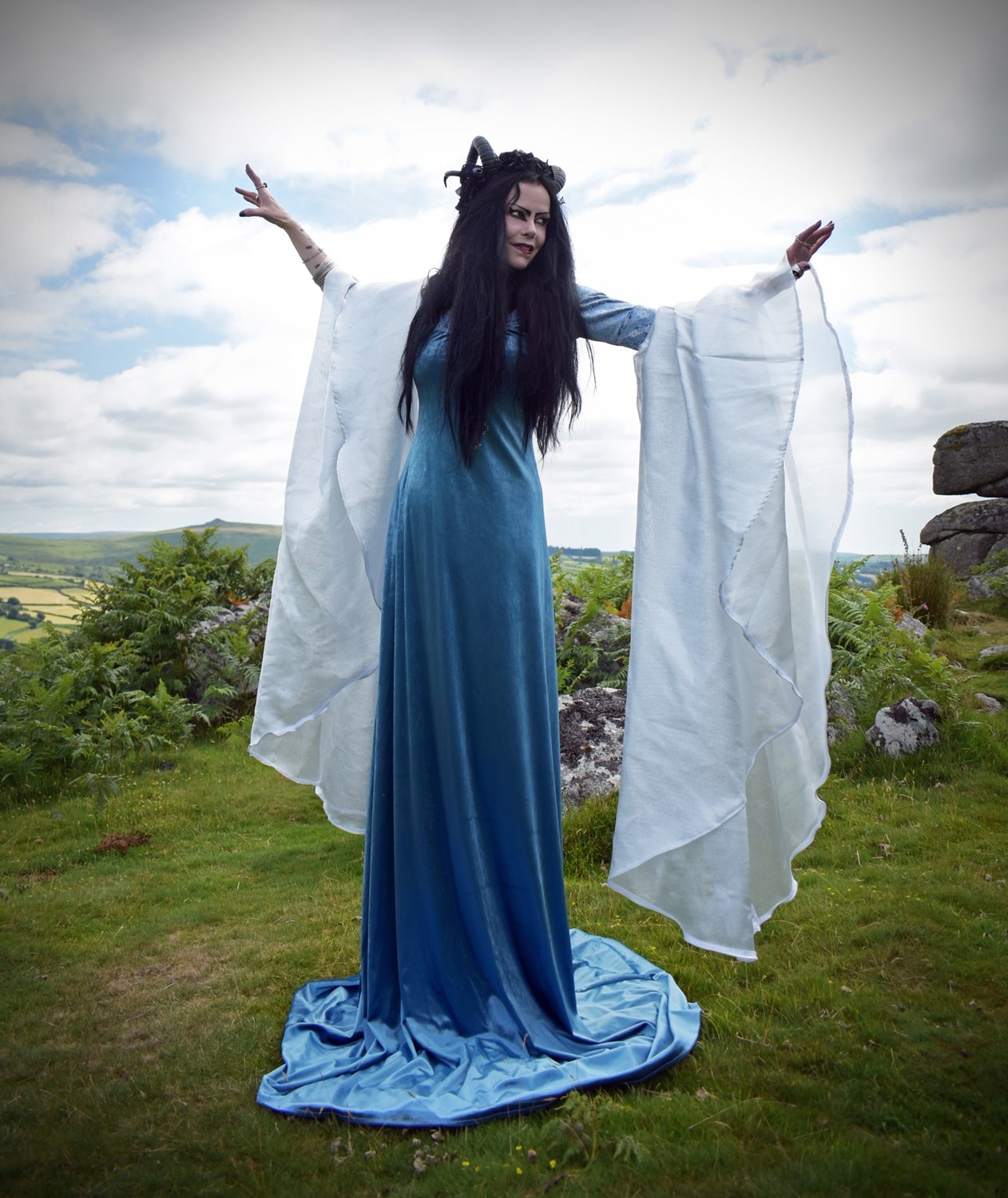 Arwen Requiem Deluxe Gown - Remaster - Elven Lord of the Rings Cosplay Costume by Moonmaiden Gothic Clothing